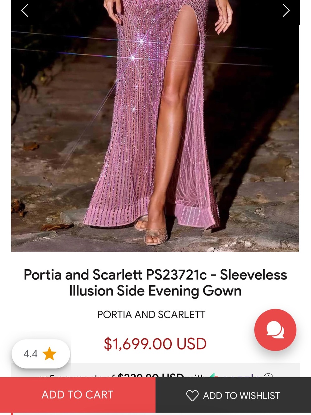Portia and Scarlett Purple Glitter Cutout Prom Gown